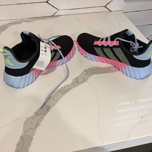 Adidas Black and Pink Athletic Shoes